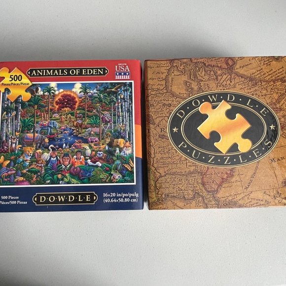 NEW Dowdle Folk Art - Jigsaw Puzzle - Animals of Eden - 500 Piece 16"x20" - Picture 4 of 5